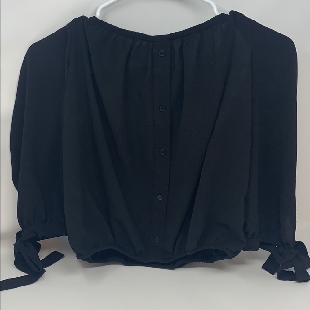 Off the Shoulder Black Top